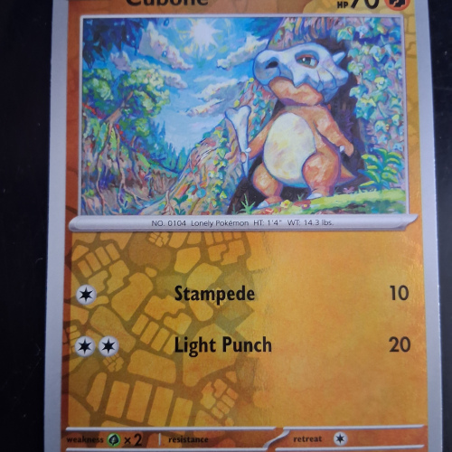 Cubone - 076/159 - Journey Together - Reverse Holo - Common - English