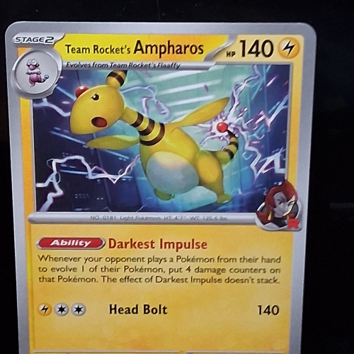 Team Rocket's Ampharos - 074/182 - Destined Rivals - Regular - Uncommon - English