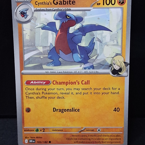 Cynthia's Gabite - 103/182 - Destined Rivals - Regular - Common - English